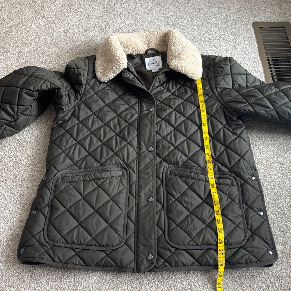 Sam Edelman Quilted Coat with Faux Shearling Collar - Picture 4 of 4